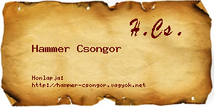 Hammer Csongor névjegykártya